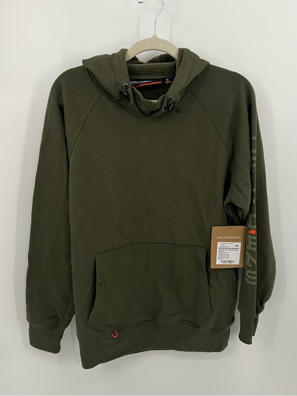 Grundens Men's Dillingham Tech Pullover Hoodie with Sleeve Logo NWT